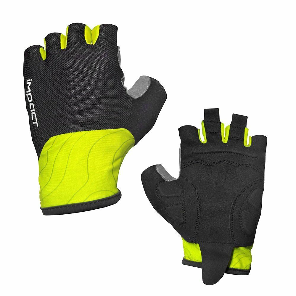 Impact Velor Jelli Kısa Parmak Eldiven - Siyah/Neon - Large