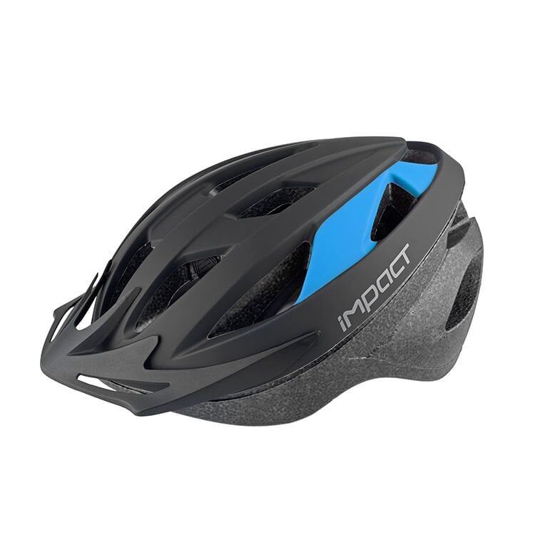 Impact VERNION Işıklı Kask Siyah/Mavi - Large