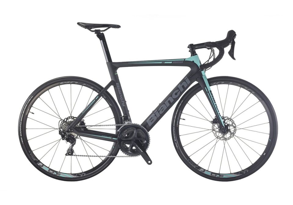 BIANCHI ARIA AERO SHIMANO ULTEGRA DISK 11S BLACK/CK16/DARK GREY FULL MATT 55 Cm
