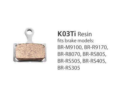 Shimano Disk Fren Balatası Resin K03TI Yay/Pim dahil 1 çift