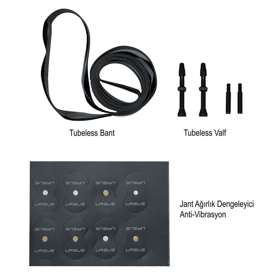 URSUS TC37 Jant Seti - Karbon - Disc - Tubeless - Sokma Mil 12mm