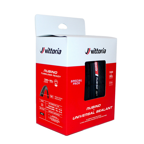 Vittoria Rubino V TP Lastik Seti | 700x30C | 80ml Tubeless Sıvılı |