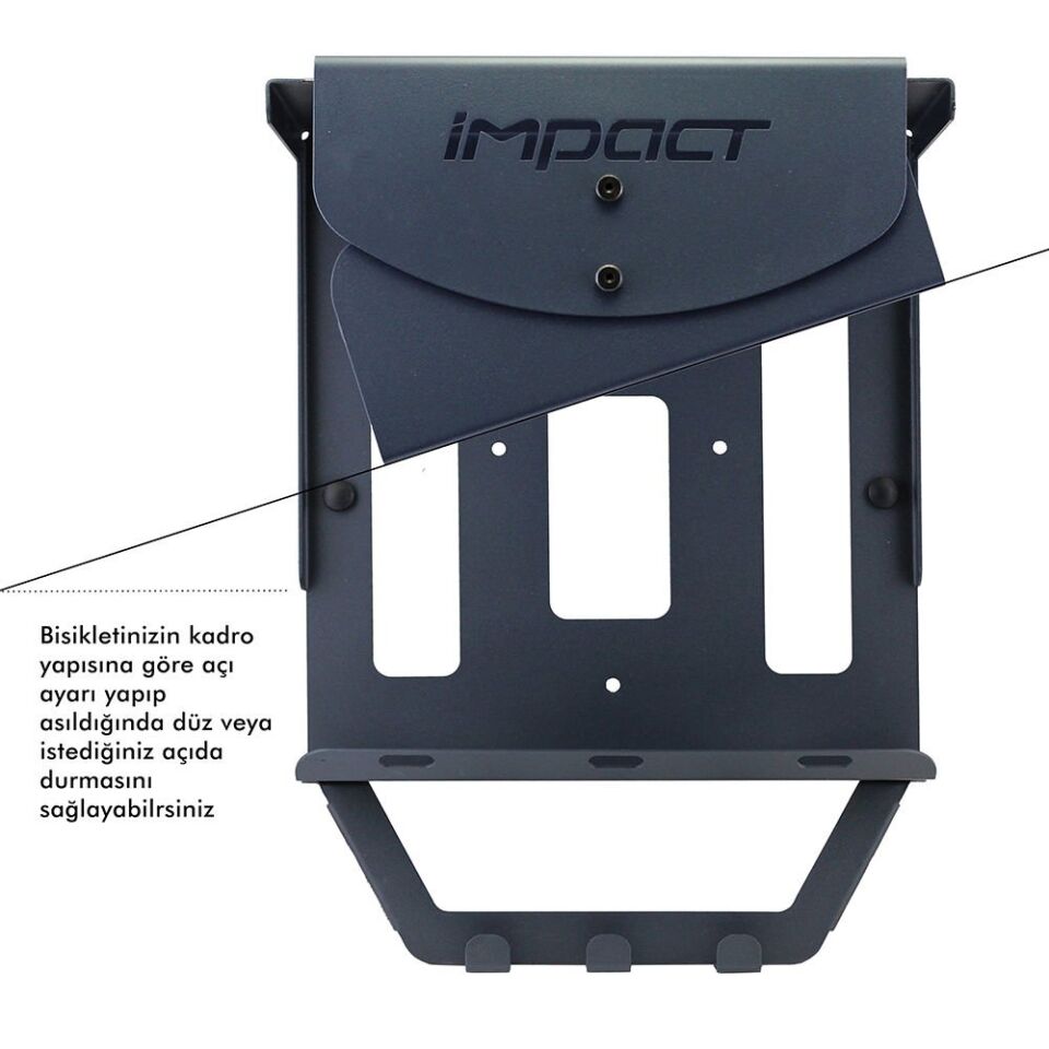 Impact Bike Dock Açı ve Genişlik Ayarlı Duvar Tipi Bisiklet Askısı Antrasit