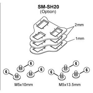 Shimano SM-SH20 SPD-SL Kal için Ara Yükseltme Parçası Seti